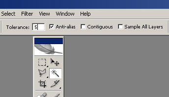 Selecting Magic Wand Tool
