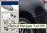 Using Photoshop Eliptical Lasso Tool